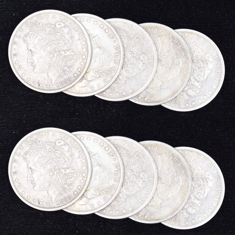 Fogilas 10 Pcs Steel Morgan Dollar (3.8cm Dia) Magic Tricks Can Be Sucked Props Accessories Used Appearing/Disappearing Coin Magie Props - Image 1